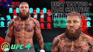 UFC 4 BEST TATTOO + FACE CREATION TUTORIAL | EA SPORTS UFC 4