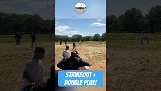 Marc Cohen K’s Him, and the Matzah Ballers Nab the Pickoff at 1st for the DOUBLE PLAY! #bkssoftball