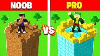 Minecraft NOOB vs PRO: SAFEST SECURITY TOWER BUILD CHALLENGE