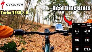 SPECIALIZED TURBO TERO 3.0 eMTB - Hill Climbing POV in TURBO Mode & Real Time Stats