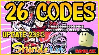 11 NEW CODES26 WORKING CODES for SHINDO LIFE  Update 238.5.Codes for Shinobi Life 2Roblox 2024