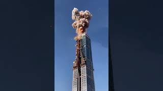 Building demolition, tall tower collapse, cinematic implosion”#demolition #viralshortvideo