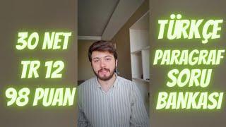 TG 12 (TÜRKÇE 30 NET) KPSS 2024 TÜRKÇE KAYNAK ÖNERİLERİ-1/ PARAGRAF