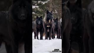 Snow Black Wolf Grows Up in a Pack of Black Wolves | Rare Wolf Family Bonding in the Wild!