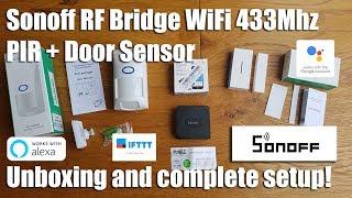 Sonoff RF Bridge WiFi 433Mhz + PIR Sensor + Door / Window Alarm Sensor For Smart Home Remote Control