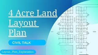 4 Acre Land Layout Plan | Residential  layout Plan | Layout Map |