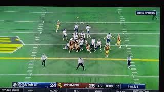 Utah State Game Winning Field Goal against Wyoming by Tanner Cragun