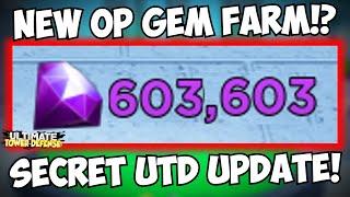 New Update & New Best OP Gem Farm! | Ultimate Tower Defense