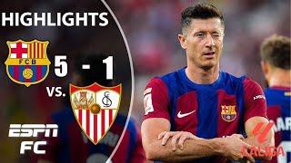 Barcelona vs Sevilla 5 -1 . LALIGA  All Goals & Highlights |HD| 2024