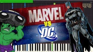 DC vs Marvel Piano Mashup/Medley (Piano Tutorial) [Synthesia] + SHEETS + MIDI// Samuel Fu