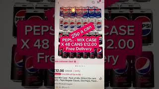 Pepsi Mix Case Deal: 48 Cans for £12 with Free Delivery