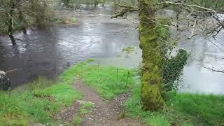 Vélo, Voie Verte V7, Inondations du Squiriou, SCRIGNAC, 3 Avril 2024, Bretagne, France, Finistère