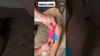 Kinesiology Taping for knee pain! Meniscus injury taping  #pain #athlete #kneepain