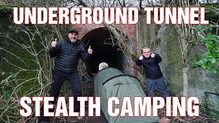 UNDERGROUND TUNNEL STEALTH CAMPING / missing footage in the next video / LiDL whisky review