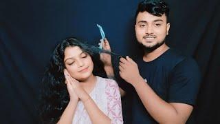 ASMR My Boyfriend Doing My Indian Style Hair Cracking And Head Massage ‍️