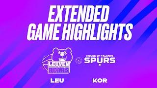 Stella Artois Leuven Bears vs. House of Talents Kortrijk Spurs Extended Game Highlights