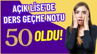 Açık Lise'de Ders Geçme Notu 50 Oldu! Neler Değişti? Yeni Yönetmelik Kuralları