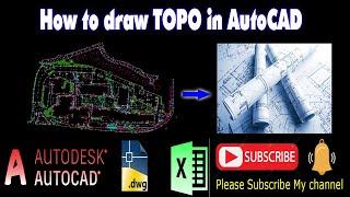 How to draw Topo in AutoCAD with excel.