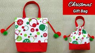 Gift Bag making with cloth | Drawstring Fabric Gift Bag Sewing Tutorial | Cloth Bag Making At Home