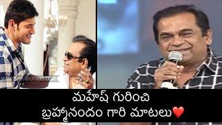 Brahmanandam superb words about Superstar Mahesh Babu | Aagadu Audio Launch