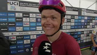 Toms Skujiņš - Interview at the finish - World Championships Road Race (Zürich) 2024