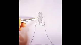 Easy drawing backside girl#video #youtube #iman 