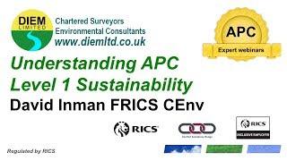 Understanding RICS APC Level 1 Sustainability Competency APC Expert Webinar
