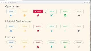 Bootstrap 4 - CSS / SCSS button icon hover reveal