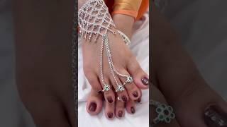 New silver anklet with toy design #viralvideo #silver #anklets #payal #design #new #2024 #shorts