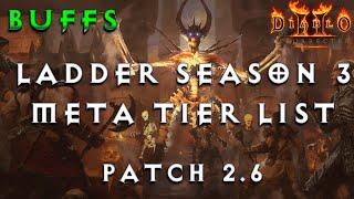 Ladder Season 3 Meta Tier List Patch 2.6 Terror Zones Diablo 2 Resurrected Ladder Season 3 D2R