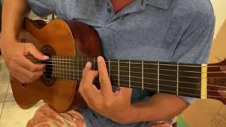 Classical guitar blues in E major