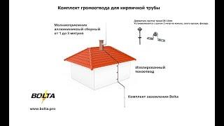 Комплект громоотвода для трубы | Молниезащита Bolta