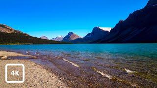 Bow Lake in the Canadian Rockies | Gentle Waves Ambience for Sleep & Relaxation