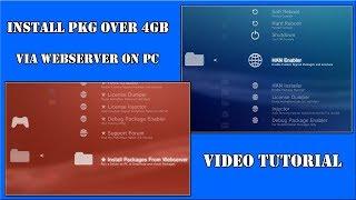 Tutorial PS3 HAN Toolbox & PKG Linker install PKG Over 4GB via webserver on PC