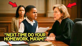 8-Year-Old Black Boy Defends His Mom in Court — Stuns Judge and Everyone With His Legal Genius!