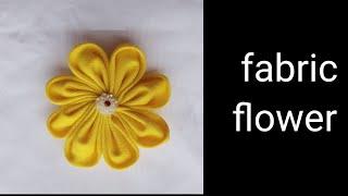 How to make fabric flower for dresses, blouse heandband |Kapde ka phool