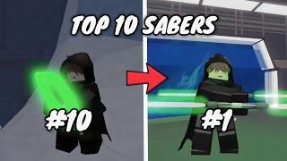 Top 10 Sabers In Saber Showdown | Roblox