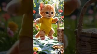 Dudi Dudi Dam Dam Cute Cat Dance #shorts