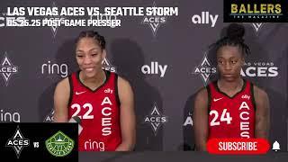 A’ja Wilson, Jewell Loyd, HC Becky Hammon: Las Vegas Aces Postgame Presser | vs. Storm | 05.25.25