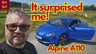 Hippy drives an Alpine A110. In sandals. Sorry.