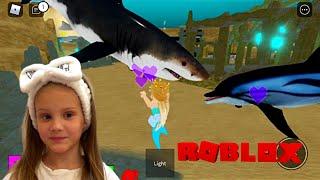 Я русалка в роблоксе сражаюсь с акулой Mermaid Life/Miss Milana PLAY GAMES