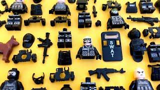 Lego Police SWAT Riot Upgrade Armored Black Suit | Lego S.W.A.T Unofficial Lego Knockoff Minifigures