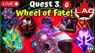 Quest 3 Wheel of Fate! Time For 100% Exploration! Juicy Full Rewards Crystal Opening! Rank 4? - MCOC