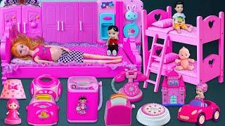 13 Minutes Satisfying with Unboxing Cute Barbie Princess Bedroom and Appliances Set ASMR