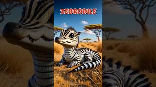 Meet the Zebrodile: When crocodile meets zebra! #animalfusion #animal #ai