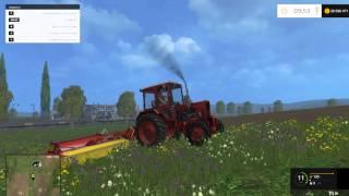 Farming Simulator 2015 Обзор мода МТЗ из  стандартной косилкой