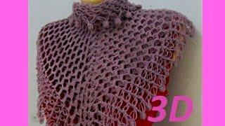 Бактус или мини - шаль "3 D " .Mini crochet shawl (Шаль #34)