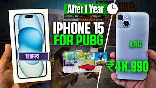 Iphone 15 1 year gaming review | Iphone 15 for pubg - bgmi | iphone 15 bgmi test | iphone 15 in bbd