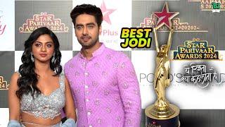 YRKKH Star Cast Samriddhi Shukla, Rohit Purohit & Garvita Sadhwani At Star Parivaar Awards 2024