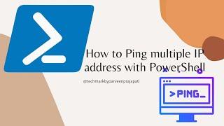 How to Ping multiple IP address with PowerShell